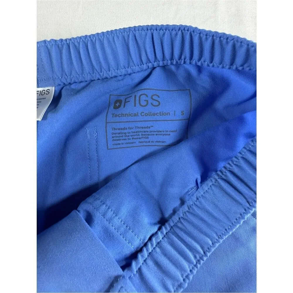 FIGS Mens Blue Cairo Cargo Scrub Pants